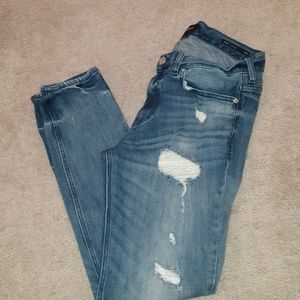 Blue skinny jeans